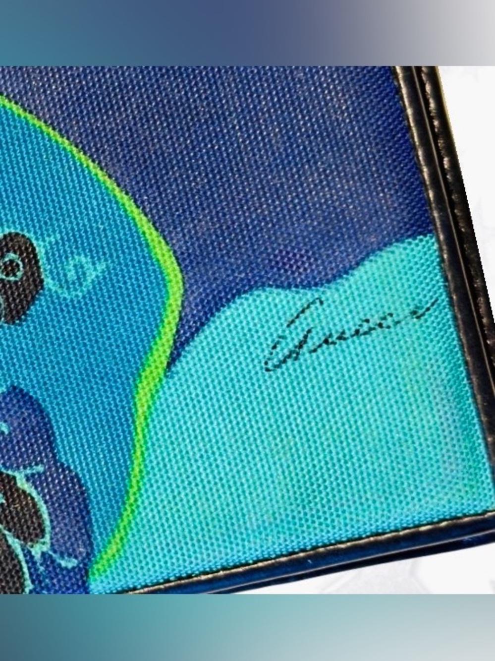 Gucci Blue Teal Floral Bi-Fold Wallet. Gorgeous and RARE vintage - Picture 4 of 10
